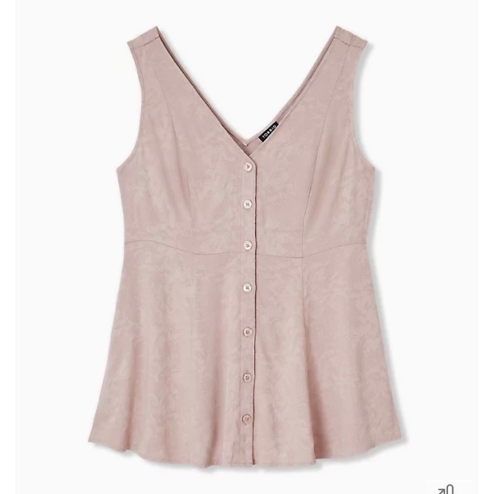 Torrid Jacquard Peplum Tank